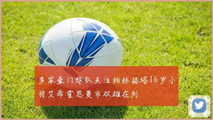 多家豪门球队关注柏林赫塔16岁小将艾希霍恩曼市双雄在列
